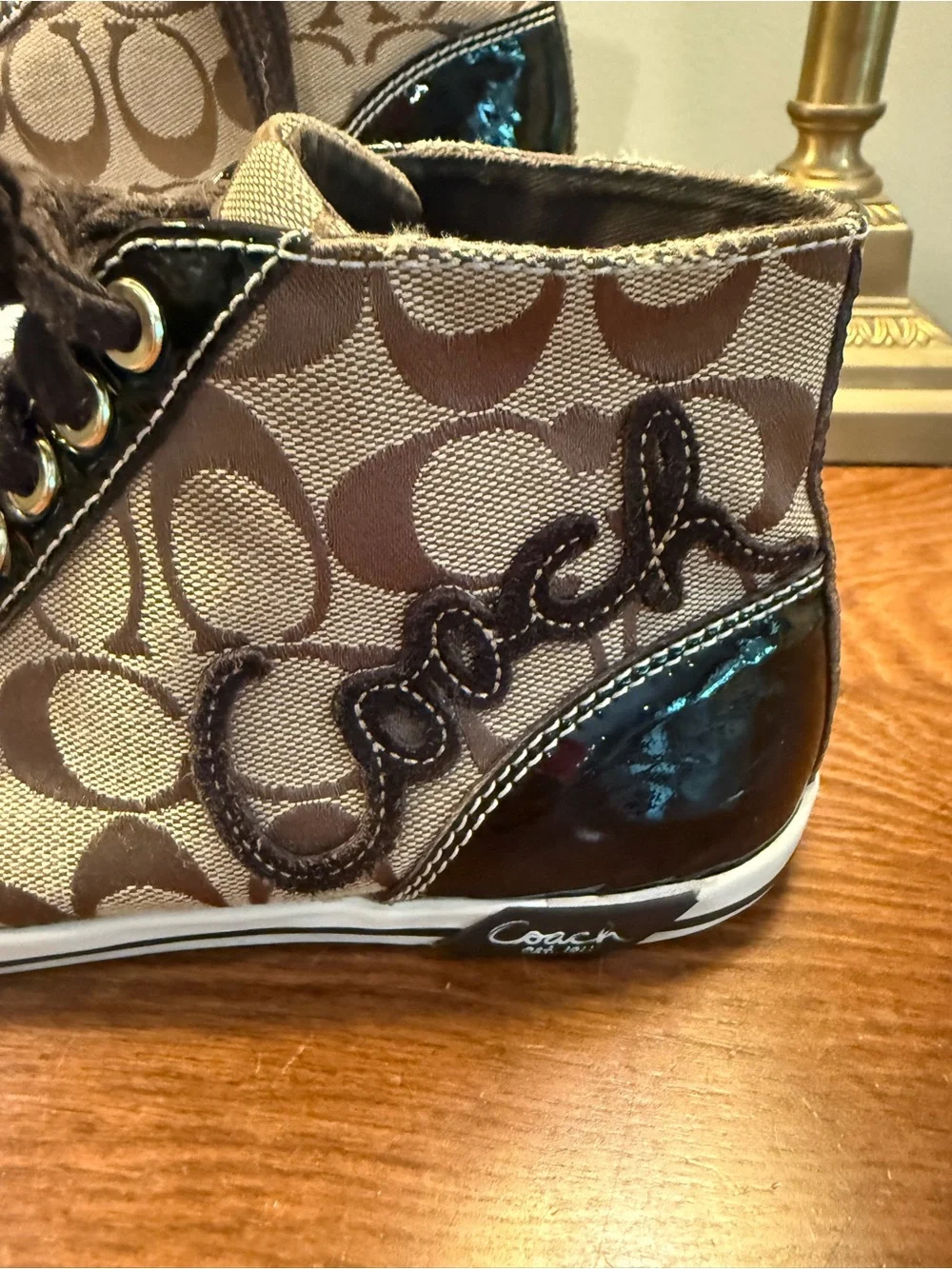 Coach brown signature